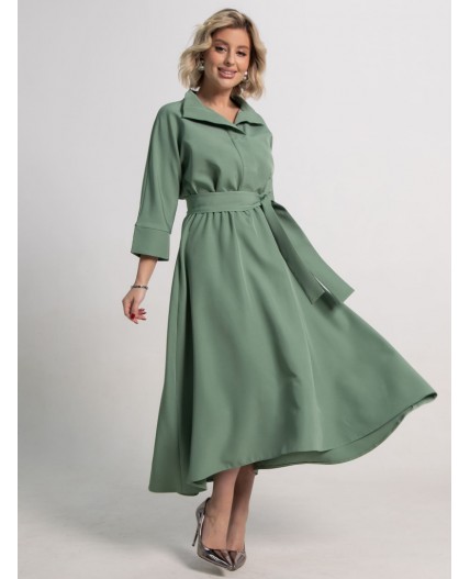 Платье Лорита (серо-зеленое) П15153-16М