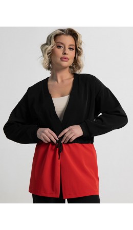 Жакет Мидней (черно-красный) Б15164-13М