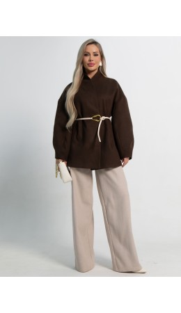 Пальто Мелания (горький шоколад) Б15185-5М