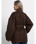 Пальто Мелания (горький шоколад) Б15185-5М