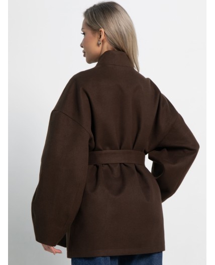 Пальто Мелания (горький шоколад) Б15185-5М
