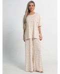 Костюм домашний с брюками Мона (бежево-розовый) К15211-1М