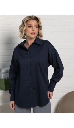 Рубашка хлопковая Рина (темно-синяя) Б15224-53М