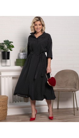 Платье Доминанта НЬЮ (черное/горох) П15242-16М