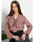 Рубашка с бантом Рузанна (чайная роза) Б15245-10М