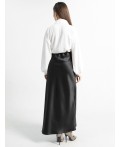 Юбка атласная Эвелин (черная) Ю15258-25М