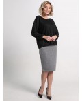 Костюм с юбкой Совершенство форм (черно-серый) К15292-10М