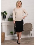 Костюм с юбкой Совершенство форм (бежево-черный) К15293-10М
