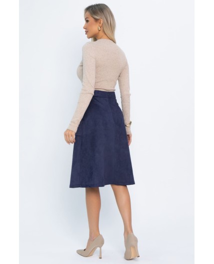 Юбка замшевая Твой идеал (синяя) Ю14583-7М