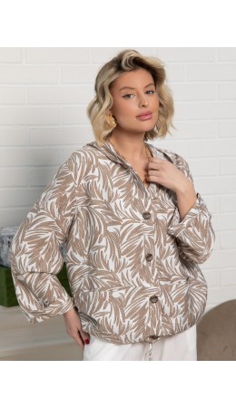 Пыльник Летний день (бело-коричневый) Б15152-8М