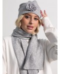 Комплект шапка и шарф (серый) КШШ01-50М
