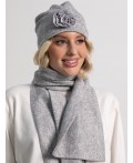 Комплект шапка и шарф (серый) КШШ01-50М