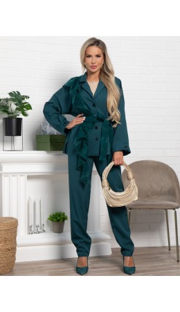Костюм брючный Стилизация (изумруд) К15330-4М