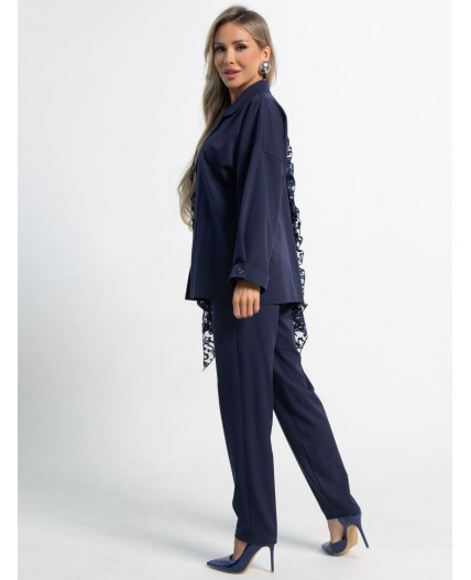 Костюм брючный Стилизация (темно-синий) К15331-4М