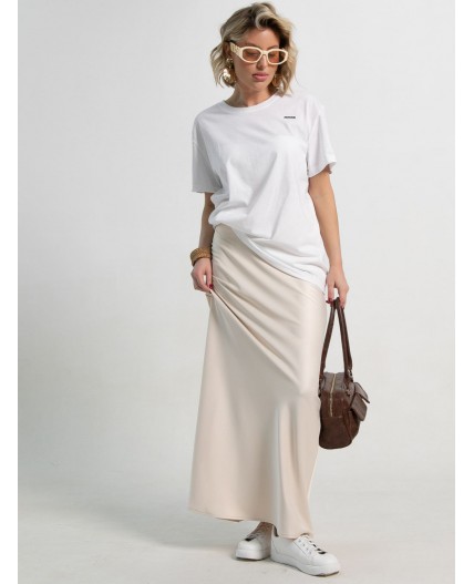 Юбка атласная Эвелин (сливочная) Ю15382-25М