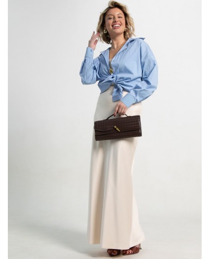 Юбка атласная Эвелин (сливочная) Ю15382-25М