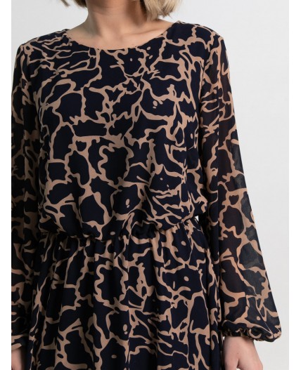 Платье Идиллия (сине-бежевое) П15379-16М