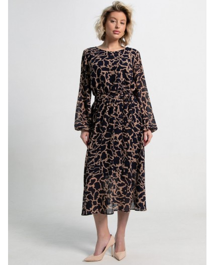 Платье Идиллия (сине-бежевое) П15379-16М