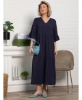 Платье бохо Марисоль (темно-синее) П15387-8М