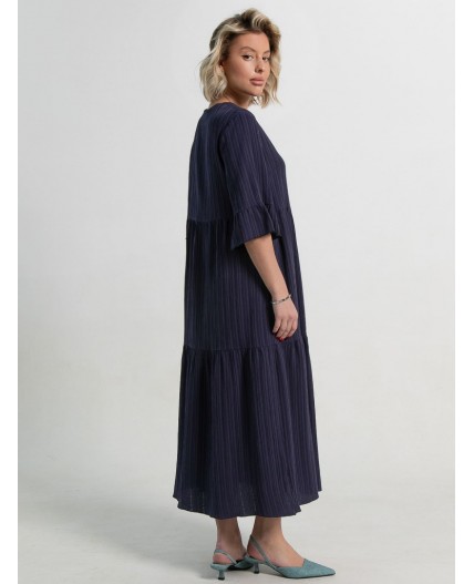 Платье бохо Марисоль (темно-синее) П15387-8М