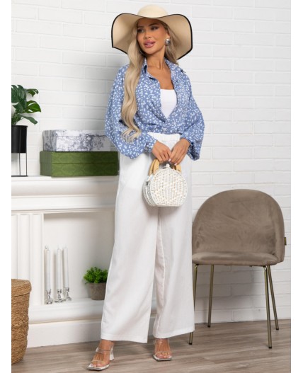 Блуза На пульсе моды (голубая) Б15418-1М