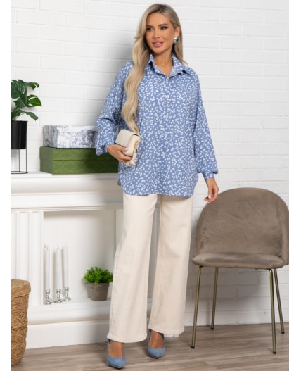 Блуза На пульсе моды (голубая) Б15418-1М