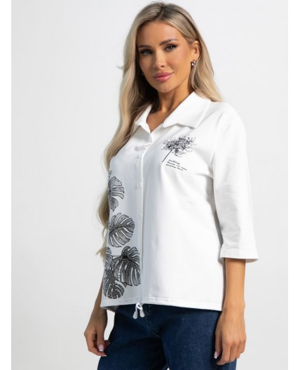 Блуза Экзотика (белая) Б15424-18М