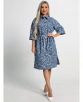 Платье хлопковое Стоун (синее) П15450-4М