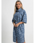 Платье хлопковое Стоун (синее) П15450-4М