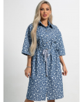 Платье хлопковое Стоун (сине-белое) П15449-4М