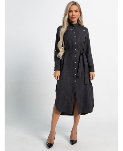 Платье-рубашка Долли (черное) П15482-10М