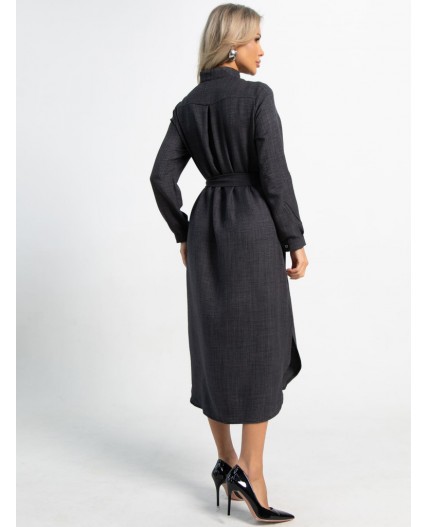 Платье-рубашка Долли (черное) П15482-10М