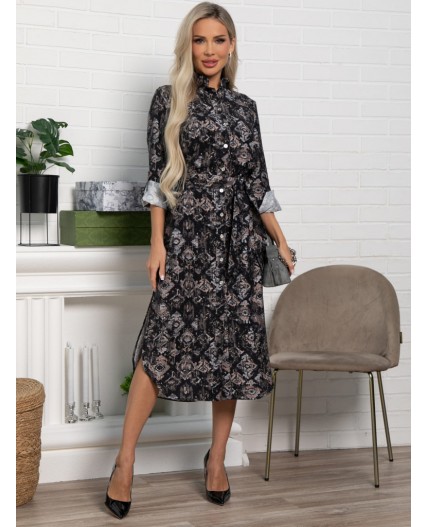 Платье-рубашка Долли (разноцветное) П15483-10М