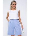 Костюм с шортами Мерано (бело-голубой) К15339-5М