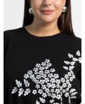 Блуза Ромашка (черная) Б15384-24М