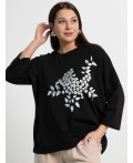 Блуза Ромашка (черная) Б15384-24М