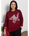 Блуза Ромашка (бордовая) Б15383-24М