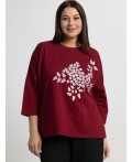 Блуза Ромашка (бордовая) Б15383-24М