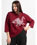 Блуза Ромашка (бордовая) Б15383-24М