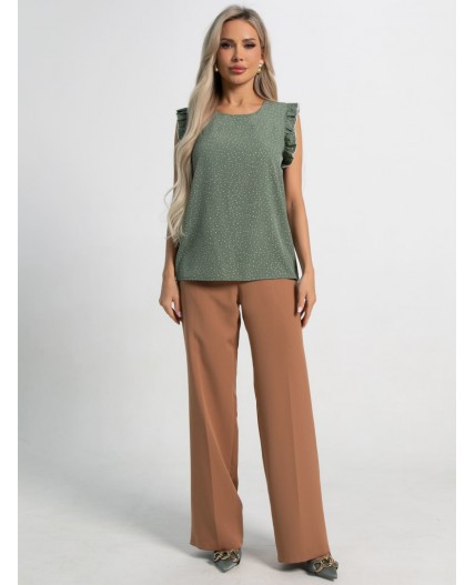 Блуза Карлотта (зеленая) Б15402-50М