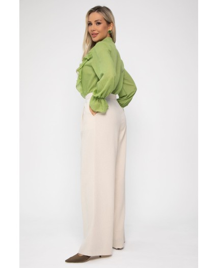 Брюки льняные Мэрлин (бежевые) Б15428-7М