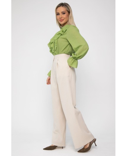 Брюки льняные Мэрлин (бежевые) Б15428-7М