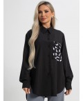 Рубашка Паола (черная) Б15481-8М