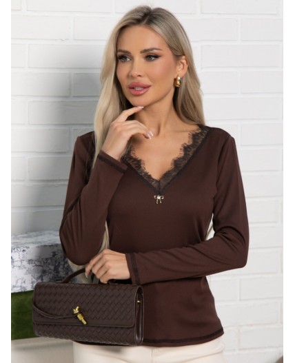 Блуза Новелла (шоколад) Б15492-24М