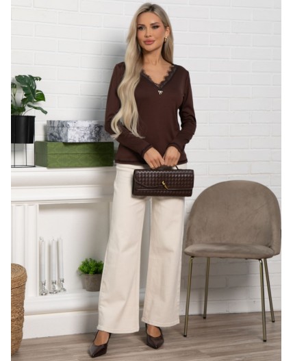 Блуза Новелла (шоколад) Б15492-24М