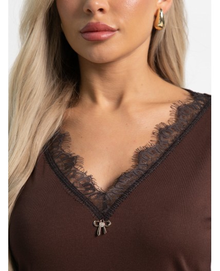 Блуза Новелла (шоколад) Б15492-24М