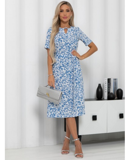 Платье Тоскана (бело-голубое) П15512-45М