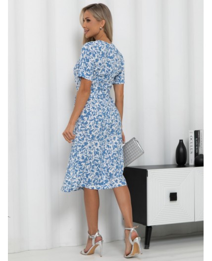 Платье Тоскана (бело-голубое) П15512-45М