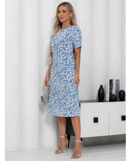 Платье Тоскана (бело-голубое) П15512-45М