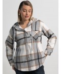 Рубашка теплая с капюшоном Олиссия (серая) Б15504-18М